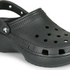 Ψηλό σαμπό Crocs 206750 black Claasic Platform Clog-Γυναικείο