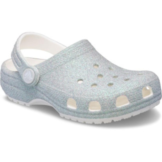 Παιδικά σαμπό Crocs 210985-100 white Classic Iridescent Glitter Clog