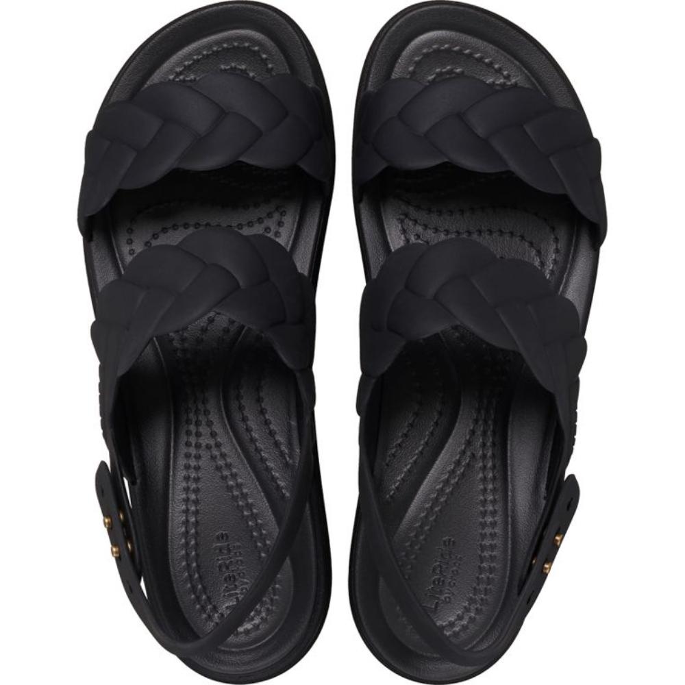 Πέδιλα πλατφόρμες Crocs 209977-060 black Brooklyn Woven Upper LW-Γυναικεία