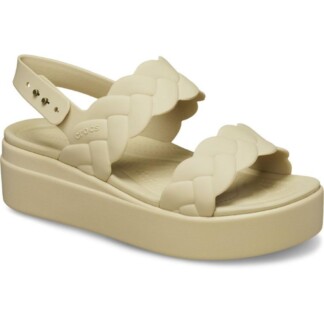 Πέδιλα πλατφόρμες Crocs 209977-212 chai Brooklyn Woven Upper LW-Γυναικεία