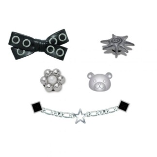 Αξεσουάρ Crocs 10018204 Silver Cutie Punk 5pack-Jibbitz