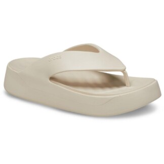 Σαγιονάρες Crocs 209410-160 stucco Getaway Platform Flip-Γυναικείες